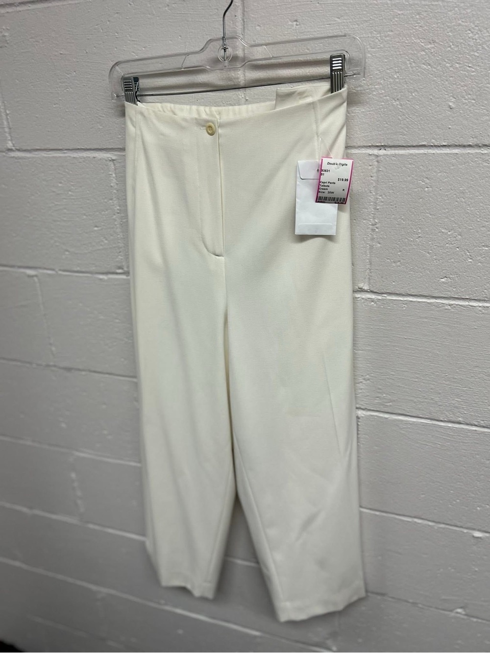 Talbots Cream Straight-Leg Pull-On Pants